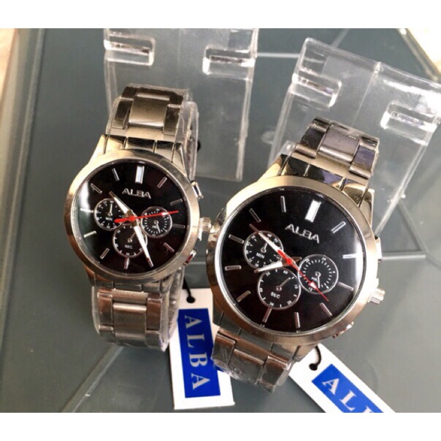 Original jam tangan alba couple murah meriah Premium Kekinian