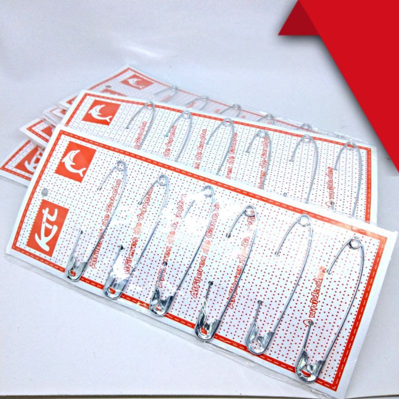 GPA Peniti Jumbo 12card Peniti besar silver 72pcs