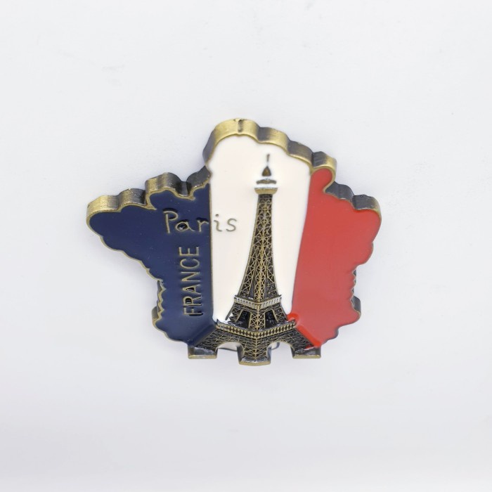 3D LOGAM Souvenir Negara magnet Kulkas Tempelan Paris Flag Eiffel Towe