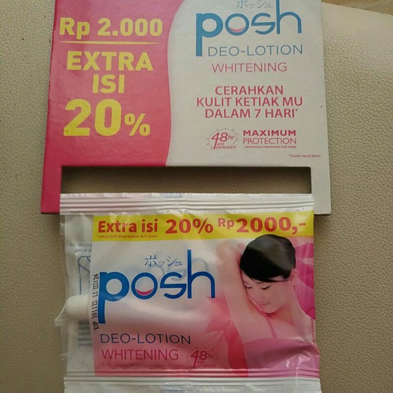 6 FREE 1 Posh Deo Lotion Whitening Hijab Chic Men Active Cool 11 gr