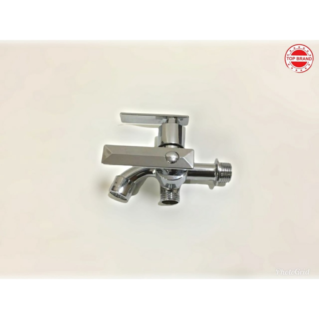 Paket Shower Kamar Mandi dan Kran Shower Cabang - 1/2 Inch Stainless 5 Mode Fungsi