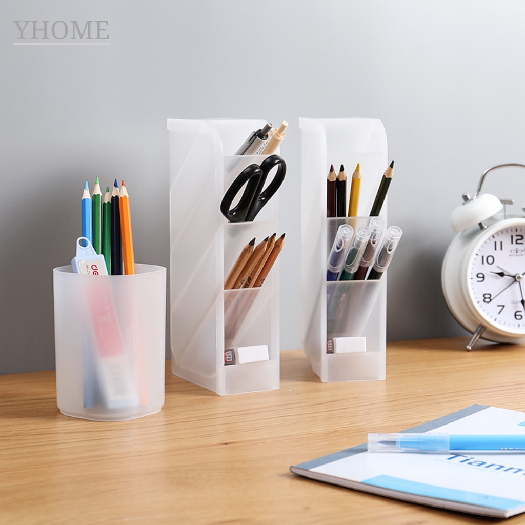 

BC HOME Organizer Stationery 4 susun / Tempat Alat Tulis Pensil Kosmetik Stand Organiser / Desktop Pen Holder Multi-function 4 Grid Y070
