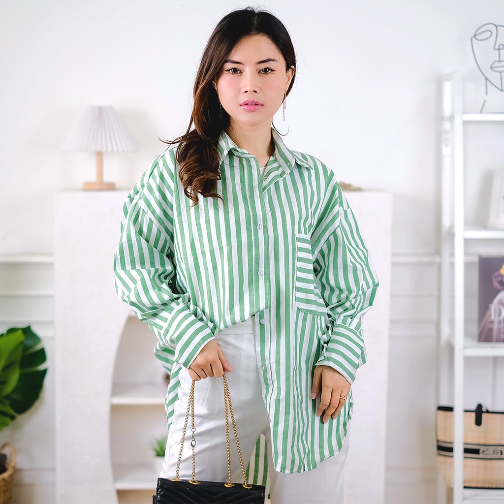 AFI - EC - Venya Oversize Stripe Shirt XXL