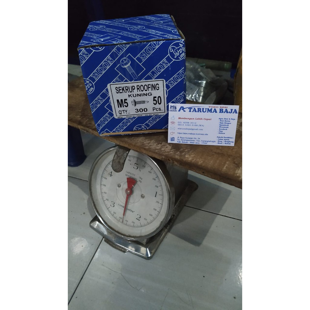 Skrup Roofing 5 cm - Skrup Spandeck M5 x 50 - Paku Roofing Spandeck - Skrup Atap 12 x 50