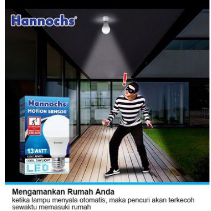 Lampu LED sensor Gerak otomatis Motion Sensor 13 Watt