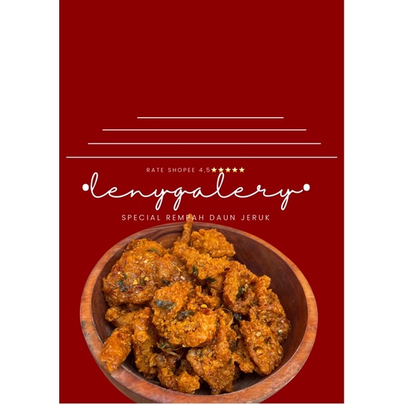 BASRENG DAGING PIPIH ASLI /EMPLOD/ SEBRING PEDAS DAUN JERUK (RENYAH ,TIDAK ALOT,TIDAK AMIS)-KULIT AYAM CRISPY