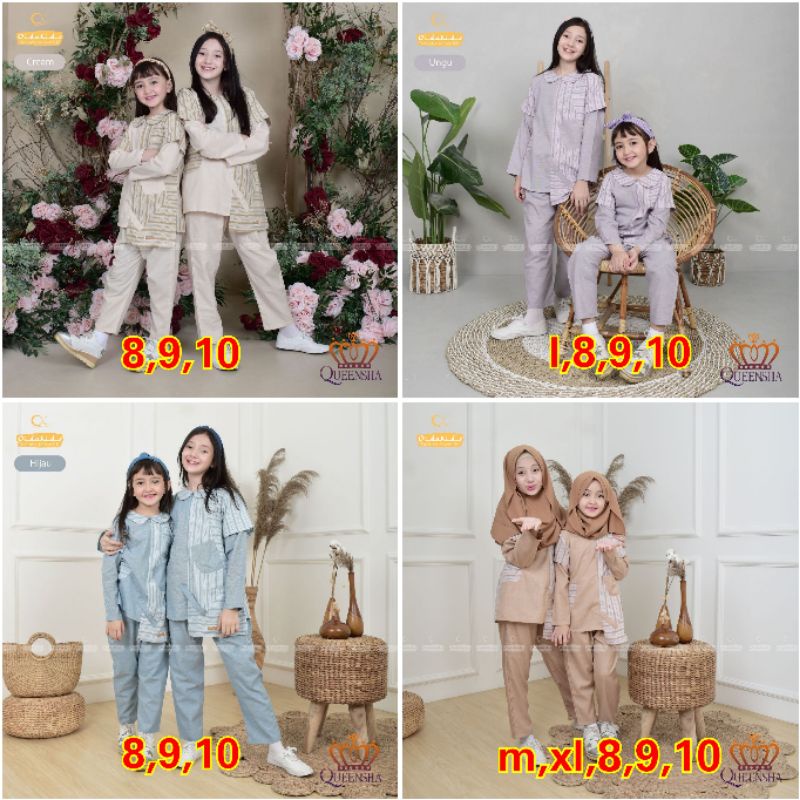 OneSet Tunik Quensha By Oidokids Motif Salur