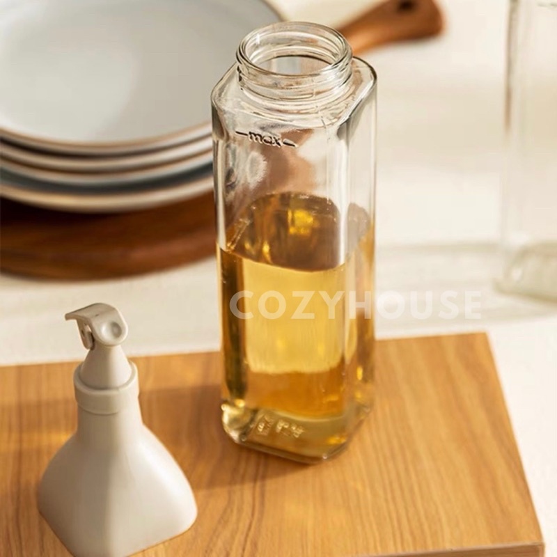 COZYHOUSE EGGA airtight glass oil bottle | Botol minyak kaca anti tumpah