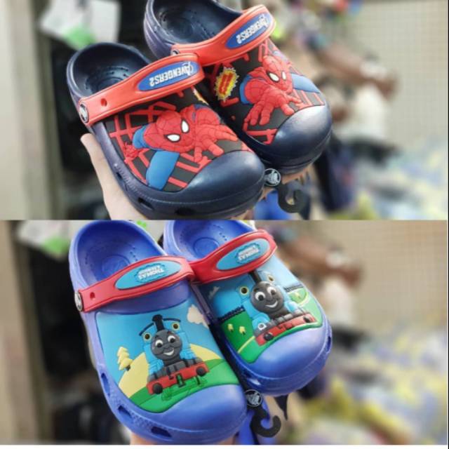 Crocs anak spiderman &amp; thomas / Sandal Crocs Anak