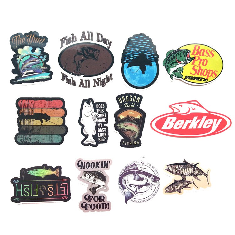 50PCS Funny Fisherman Go Fishing stickers For suitcase Freezer DIY decoration Decals Car Sticker