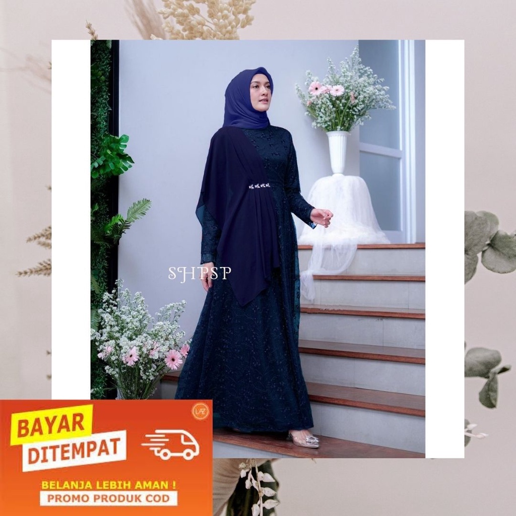 ready jumbo gamis brokat terbaru_model gamis brokat cantik_model gamis gamis alena_gamis lmaran mewa