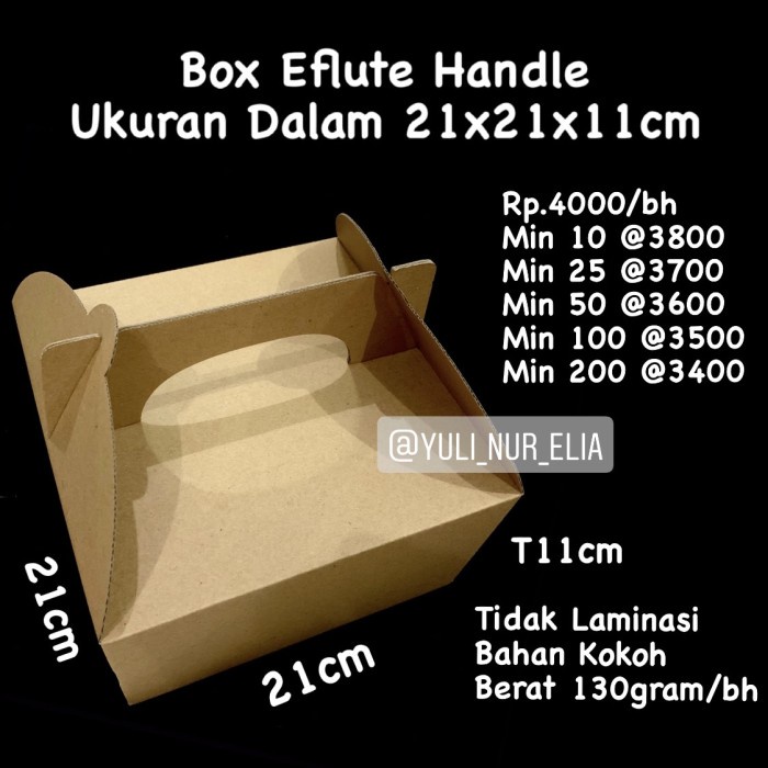 

TERBARU Box Eflute Handle 21x21x11cm