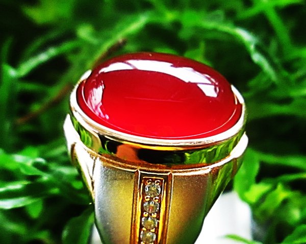 Natural CEMPAKA MERAH ACEH batu akik size kantoran mumbul