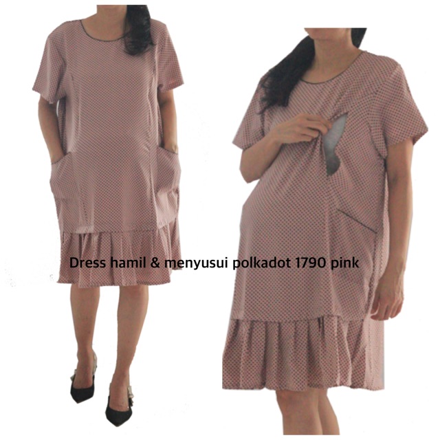 Dress hamil formal cantik 1790 baju menyusui