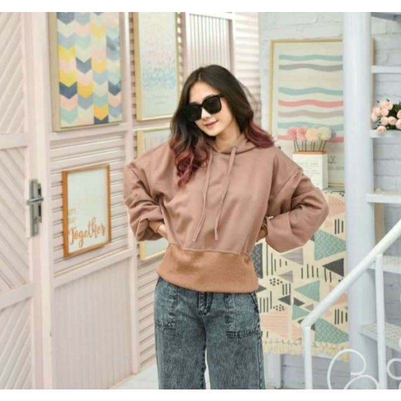 hoodie oversize wanita terbaru 2021 (rib bsr)