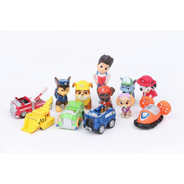 Mainan Anak Paw Patrol 1 set lengkap  Topper Cake Paw Patrol