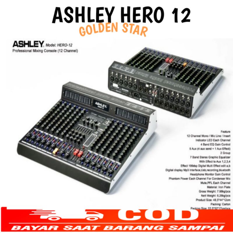 Mixer audio ashley hero 12 original