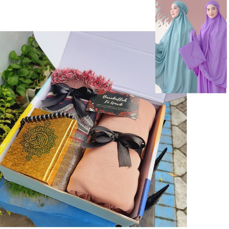 hampers Mukenah Gift box mukenah perlengkapan solat ibadah gift box mukena