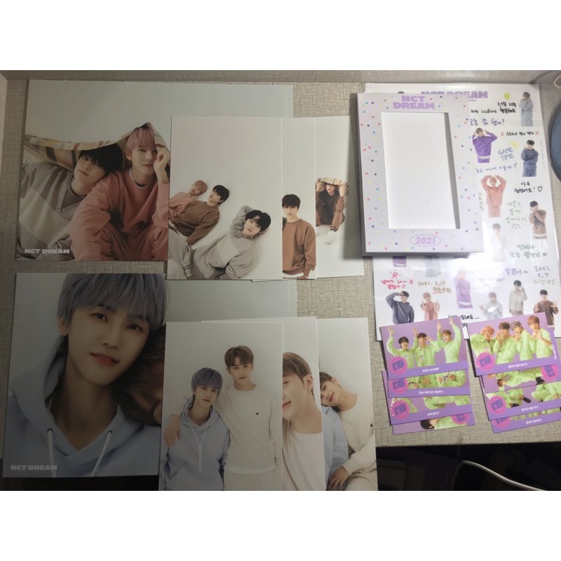 [Sharing] NCT DREAM 2021 Seasons Greetings unit set a4 poster accordian calendar sticker game card
