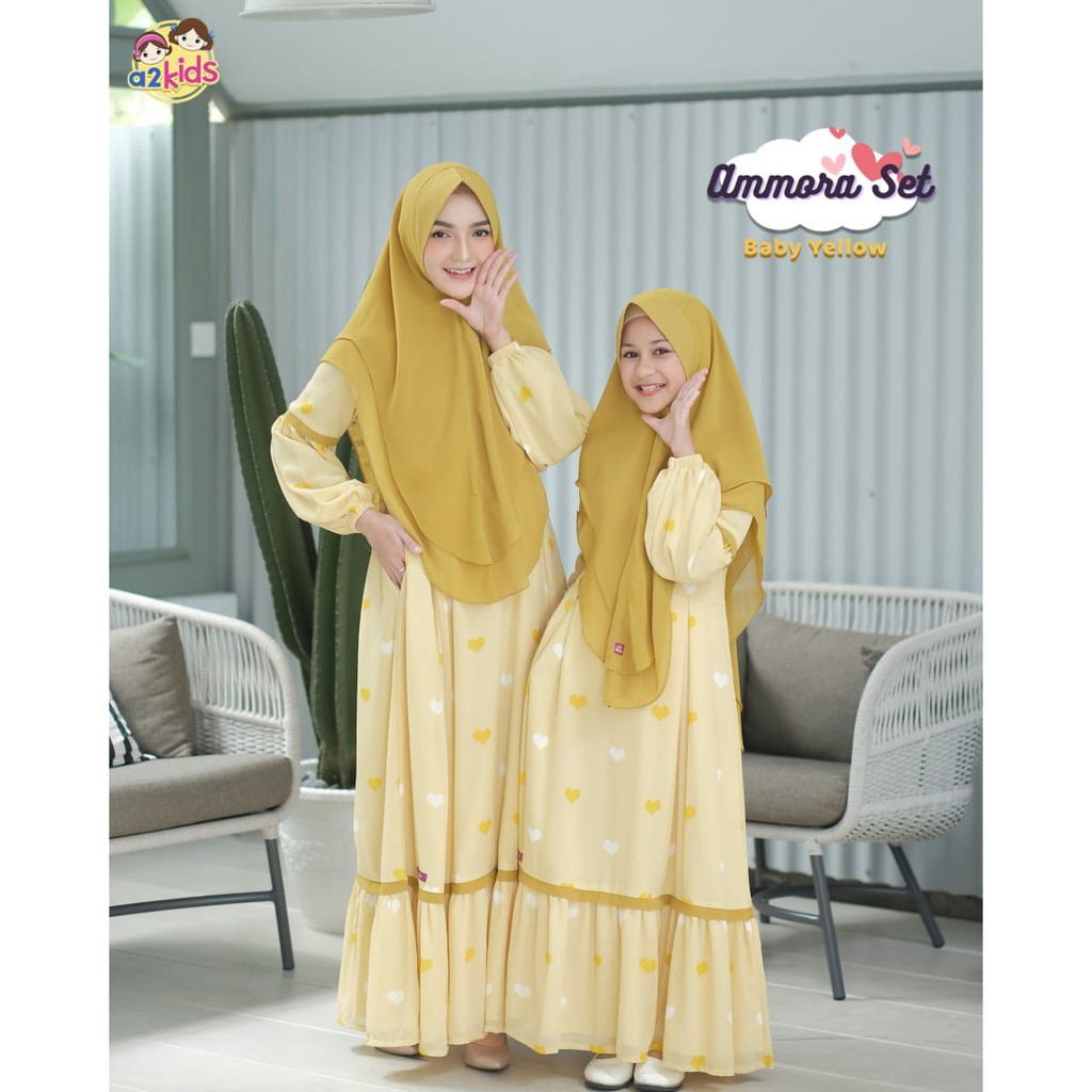 Afsheenastore Gamis Anak  Ammora Set By a2kids / Ready 0-1 Th