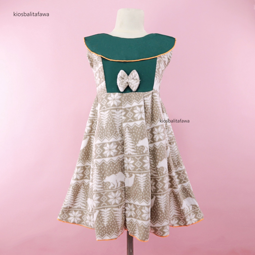 (BLUDRU FLANEL) Dress Cantika size Bayi - 7 Tahun / Baju Anak Perempuan Harian Yukensi Murah Grosir