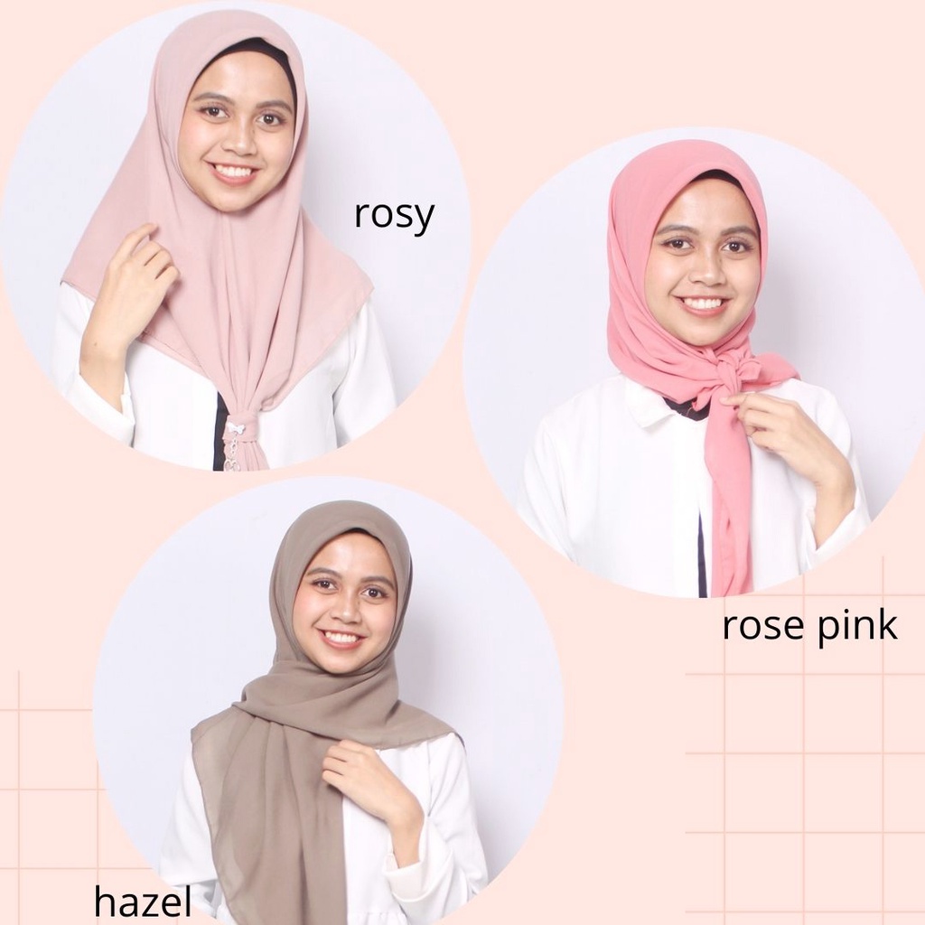 BELLA SQUARE HIJAB SEGI EMPAT BELLA SQUARE PREMIUM Jilbab Anti Letoy Warna Lengkap Jilbab Polycotton