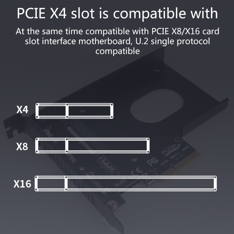 Btsg PCIE X4 to U.2/SATA Converter Board 2.5 inch SFF-8639 Hard Disk PCI-Express 4.0 Modul Adaptor Bertenaga Sendiri