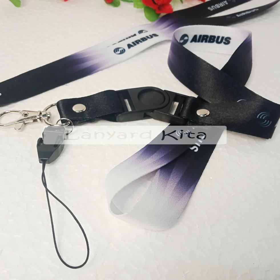 

➺Ready YC9Z8 AIR BUS Lanyard Id Card Printing GANTUNGAN NAME TAG BAHAN TISSUE 2 CM W45 ➺Sale