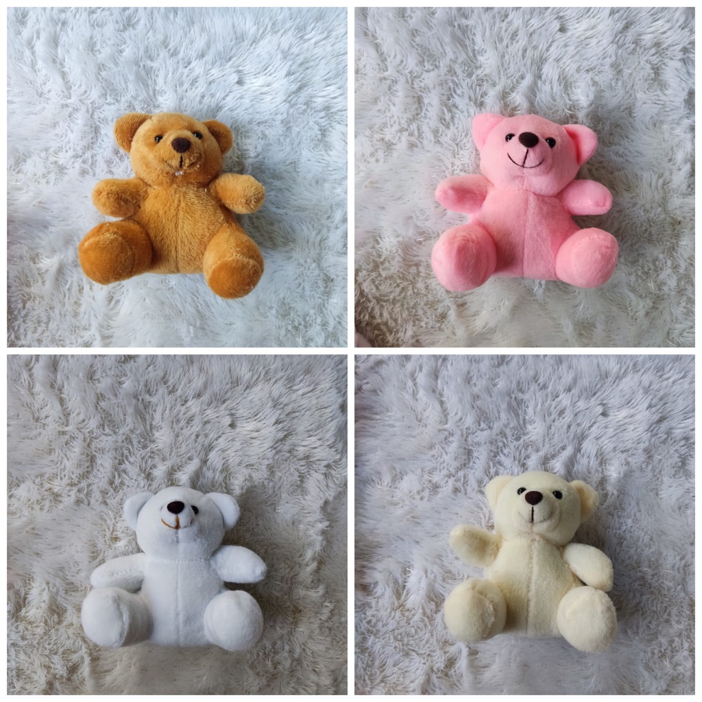Boneka Mini Buket Kado Karakter Beruang Hello Kitty Pikachu Doraemon Panda Stitch Kuda Nil Melodi Sa