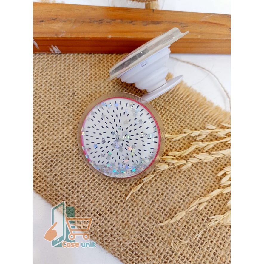 POP SOCKET PHONE STAND HOLDER HP STANDING RINGSTAND WATER GLITTER PHONE STAND HOLDER HP STANDING AKSESORIS  PEGANGAN KARAKTER KARTUN LUCU 3M CS3550