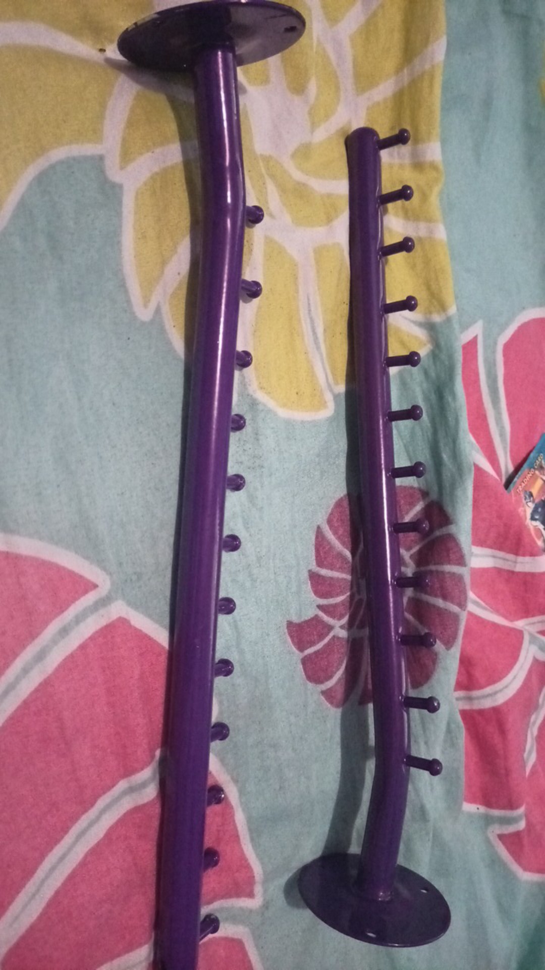 Hanger Suling Tembok Belalai 12 Titik Warna Ungu (free Paku)