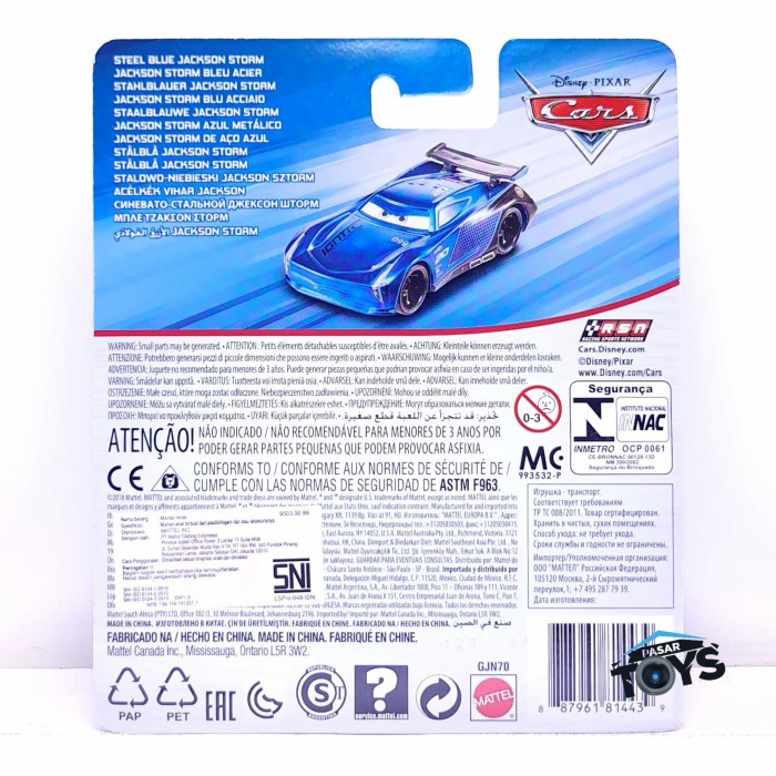 BISA COD Disney Cars Cars Steel Blue Jackson Storm Metal BERKUALITAS