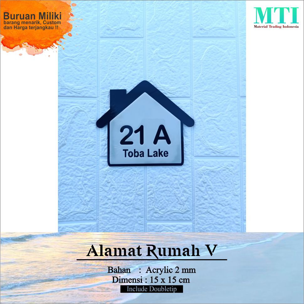 

Plakat Alamat rumah 2 bahan Acrylic 2 mm