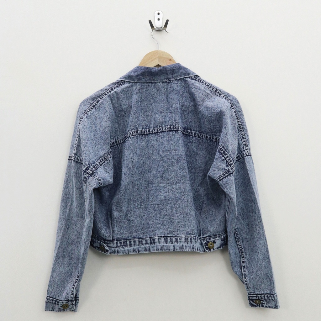 Oversize sharle crop jacket jeans - Thejanclothes