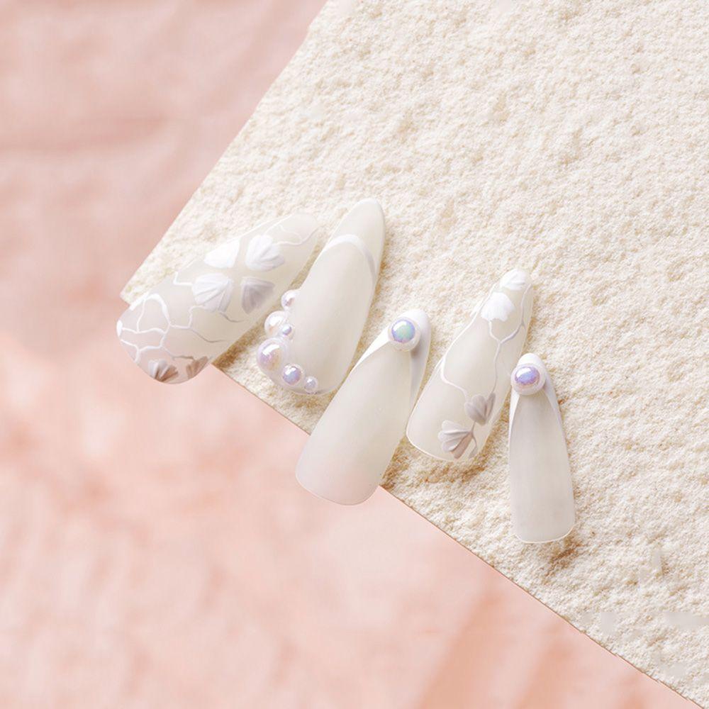 SKJK   Mutiara Nail Art Perhiasan Indah Simfoni Setengah Lingkaran Menawan DIY Kuku Ornamen