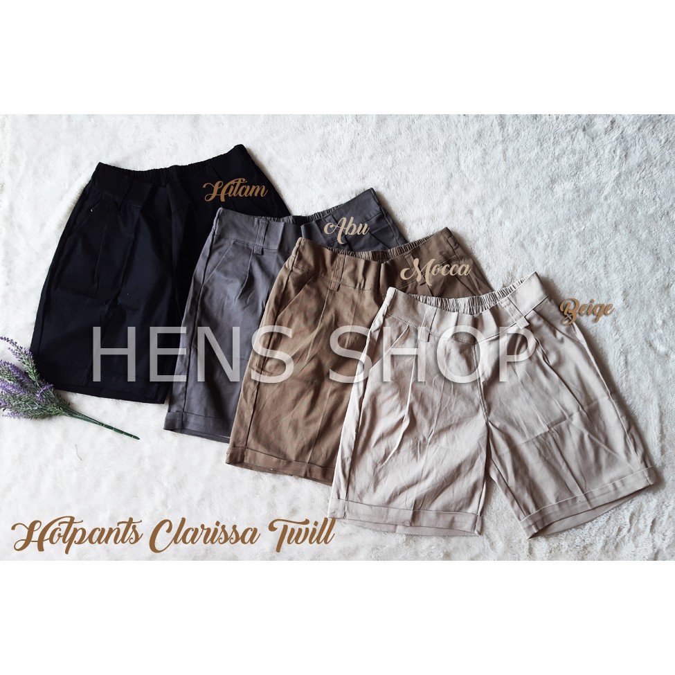 HOTPANTS CLARISSA TWILL / CELANA PENDEK CLARISSA TWILL