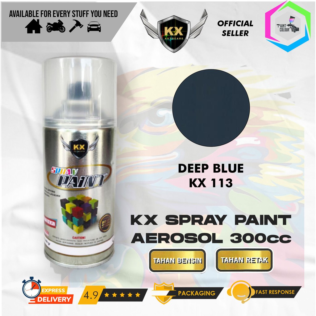 Cat Semprot Aerosol / Pylox KX Autocare Paint - KX 113 DEEP BLUE