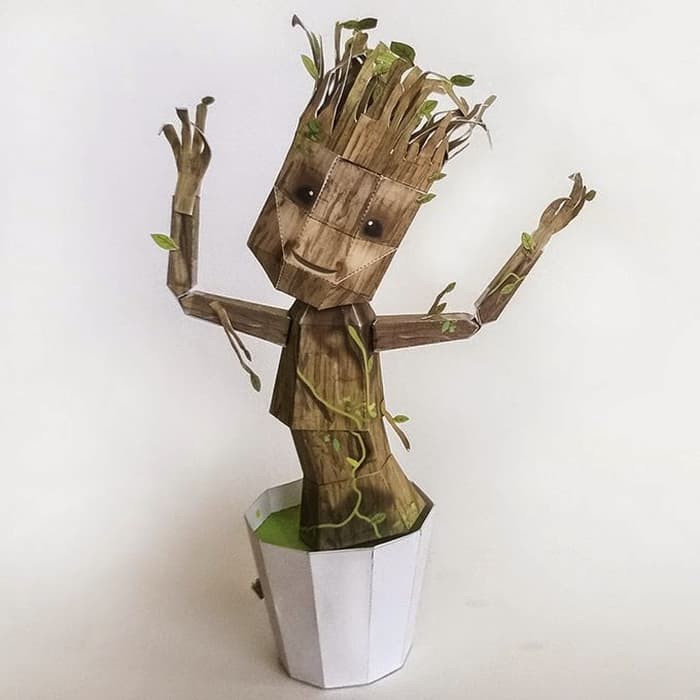 DIY Papercraft Miniature Action Figure Groot