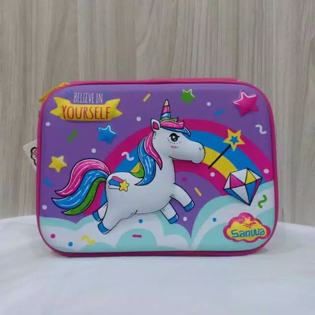 

TEMPAT ALAT PENSIL PULPEN HARDCASE UNIK UNICORN TIMBUL WADAH PENSIL MURAH