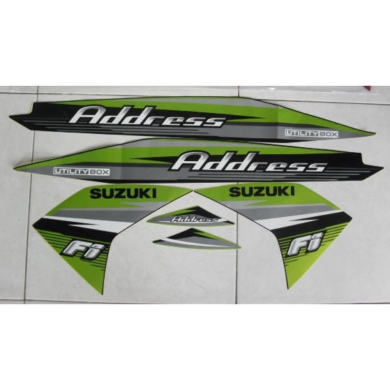 Striping Mootor Suzuki Address F1 115 2015 Hijau