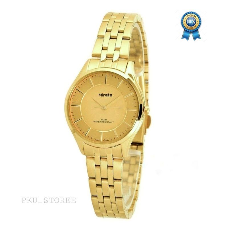 JAM TANGAN WANITA MURNI STAINLIS STEL ANTI KARAT JAM TANGAN WANITA TAHAN AIR MIRETE ORIGINAL WATER RESISTANT JAM TANGAN CEWEK JAM TANGAN WANITA IMPORT jam tangan wanita warna gold model jam tangan cewek mirete original