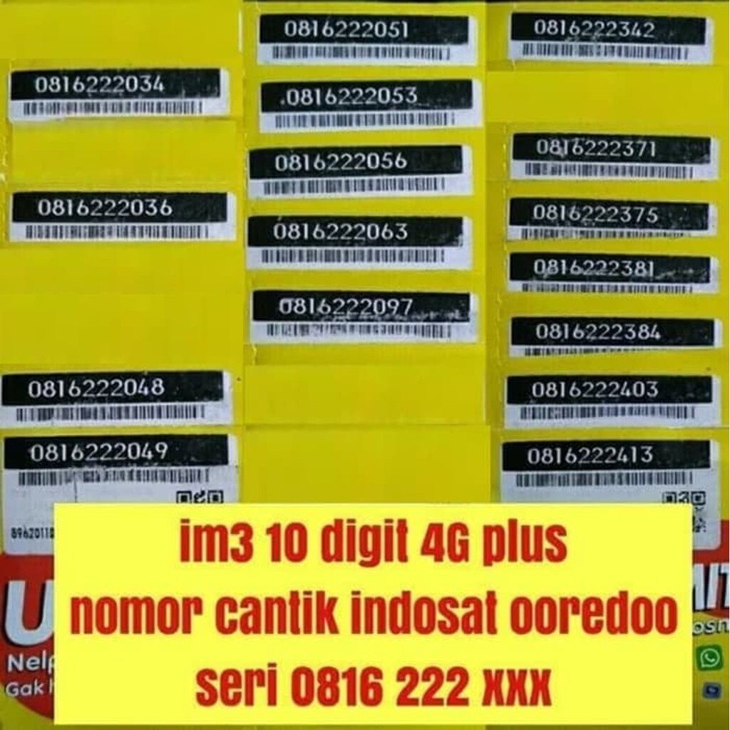 Kartu perdana indosat ooredoo 10 digit 4G plus nomer cantik im3 obral
