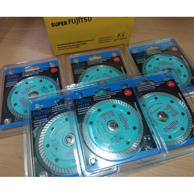 Mata Potong Keramik Turbo/ DIAMOND WHELL SUPER FUJITSU 4&quot;/ CUTTING WHELL/MATA POTONG KERAMIK GRANITE SUPER/Diamond Wheel Mata Potong Keramik SUPER FUJITSU Model Toho Turbo 4 In