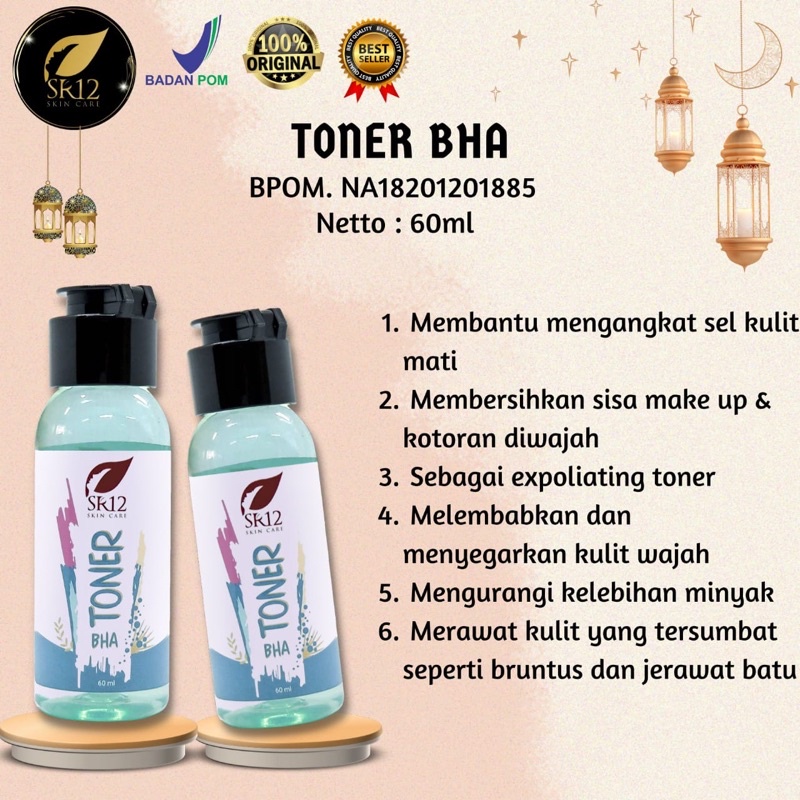 TONER BHA SR12 / EKFOLIASI EKSFOLIATER KULIT BERUNTUSAN