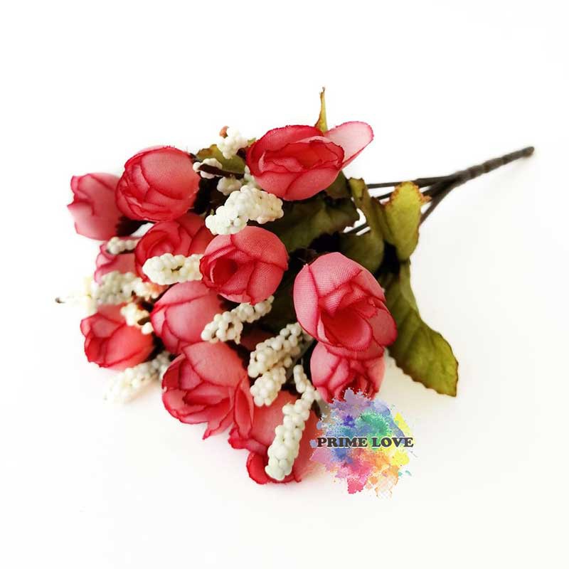 Bunga Artificial Bunga Plastik Tulip utk Dekorasi Hiasan dan Buket Wedding - AF09-Merah