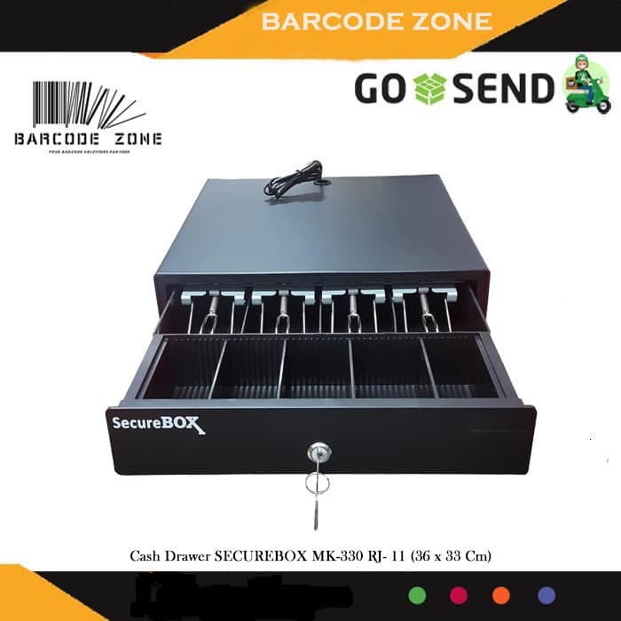 

Exclusive Mini Cash Drawer / Laci Kasir / Uang Securebox Mk-330 (36X33Cm) Rj-11