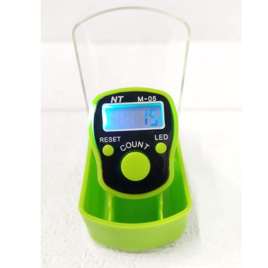 ✧YUKSHOPING✧ Alat Hitung Digital Led Tasbih Jari Counter Tally Tasbeh Ibadah Mini Import Murah Elektronik Mini R487-HIJAU