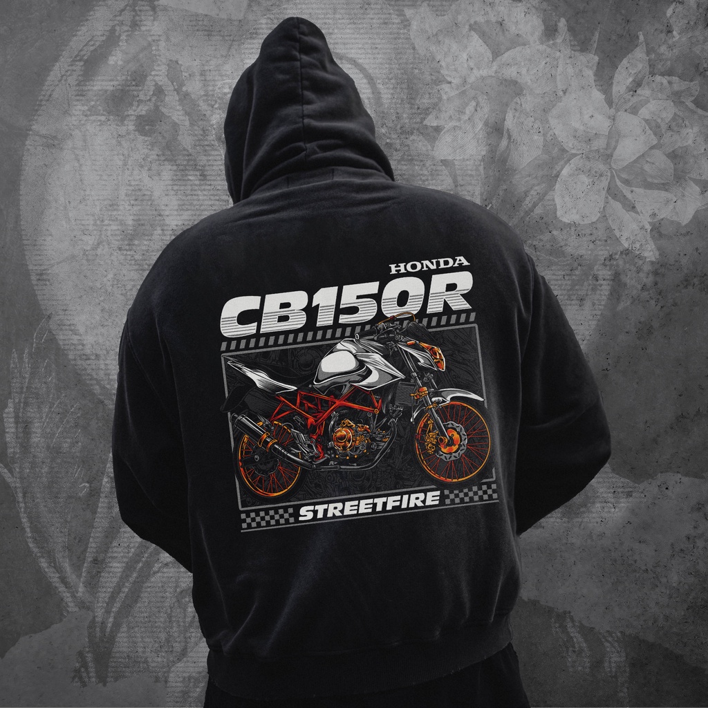 JAKET CB150R STREETFIRE / JAKET MOTOR OTOMOTIF HONDA CB150R STREETFIRE / HOODIE SWEATER PRIA TEBAL JUMBO M L XL XXL