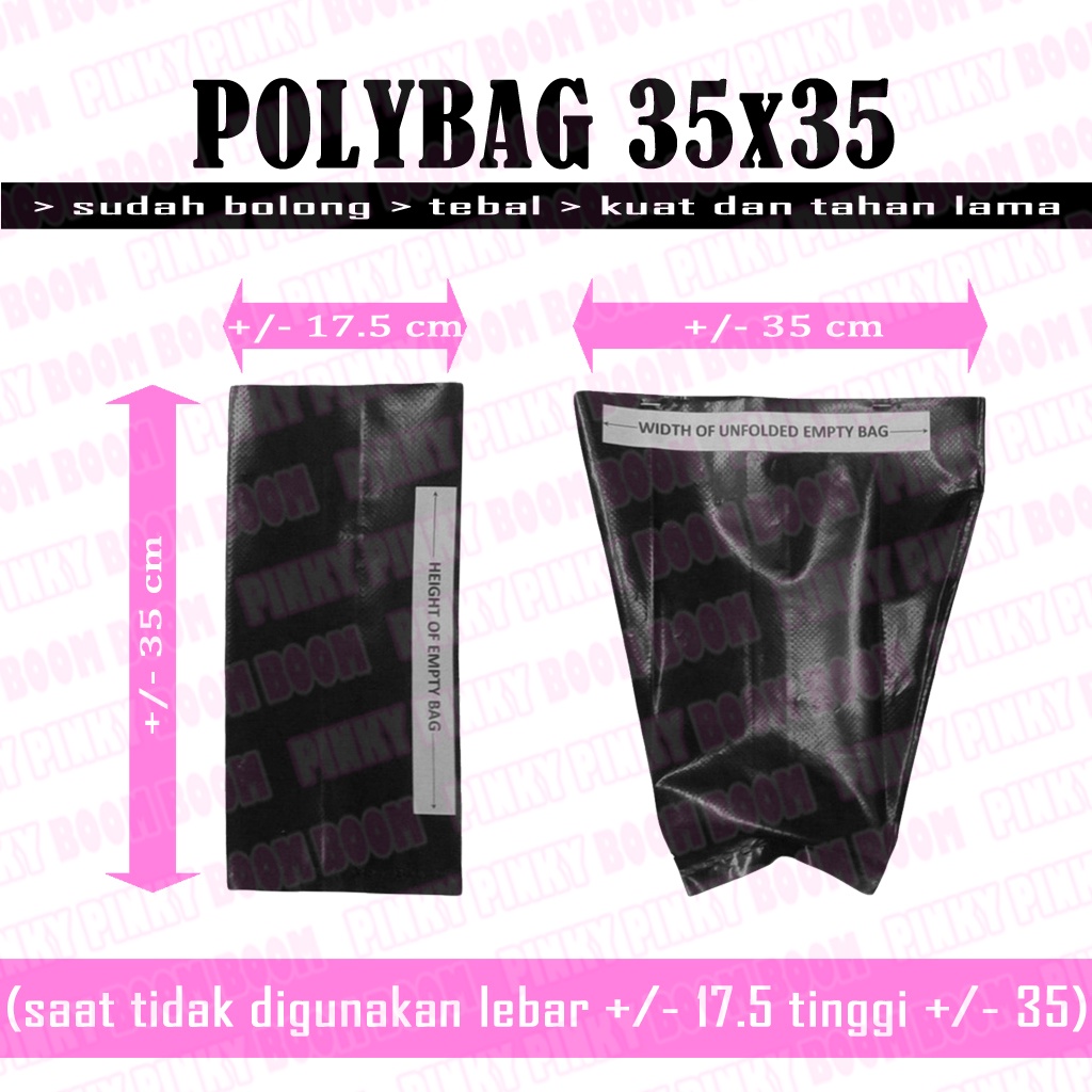 1pc Polybag L 35x35 Polybag Lipat / Polibag / Polibeg / Polibek / Kantong Tanaman 35 x 35