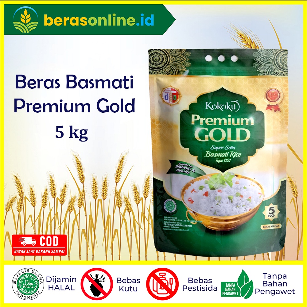 

Beras Online - Beras 5kg Basmati Gold Super Sella Beras Import